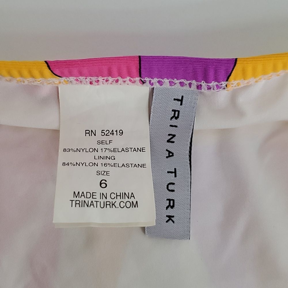 Trina Turk Fiji Feathers Bikini Bottoms Size 6 - Picture 3 of 7